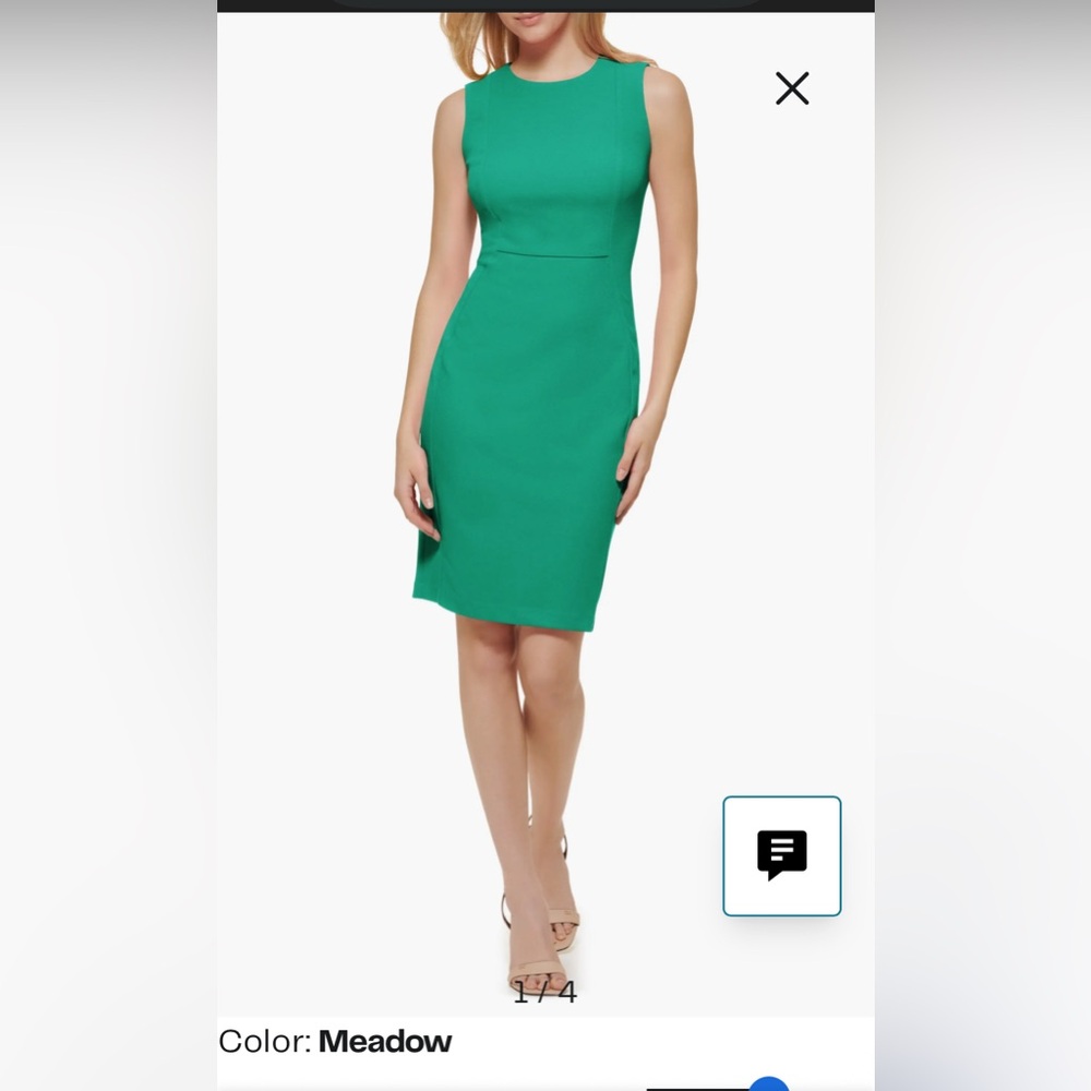 Calvin Klein Vibrant Green Mini Dress